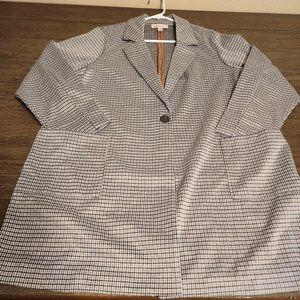 PHILOSOPHY Anthropologie Houndstooth Check Plaid Blazer Jacket Women's 1X